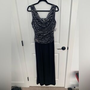 Roz & Ali Sequin Black Jumpsuit